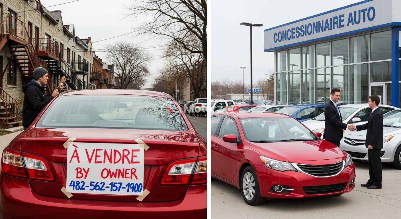Vendre son Auto Soi-Même à Québec vs. Échange au Concessionnaire
