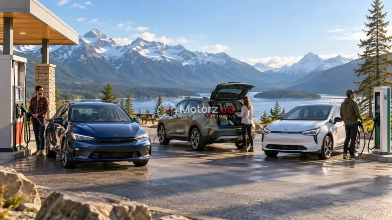 Canadian Automotive Data & Research 13 Gasoline, hybrid and electric vehicles at a Canadian road-trip stop